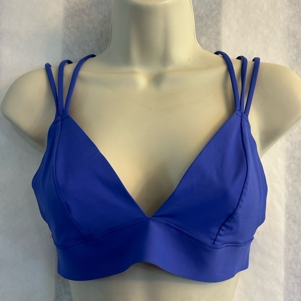 Victorias Secret PINK strappy back unlined blue wireless bralette Sz-S P6‎
